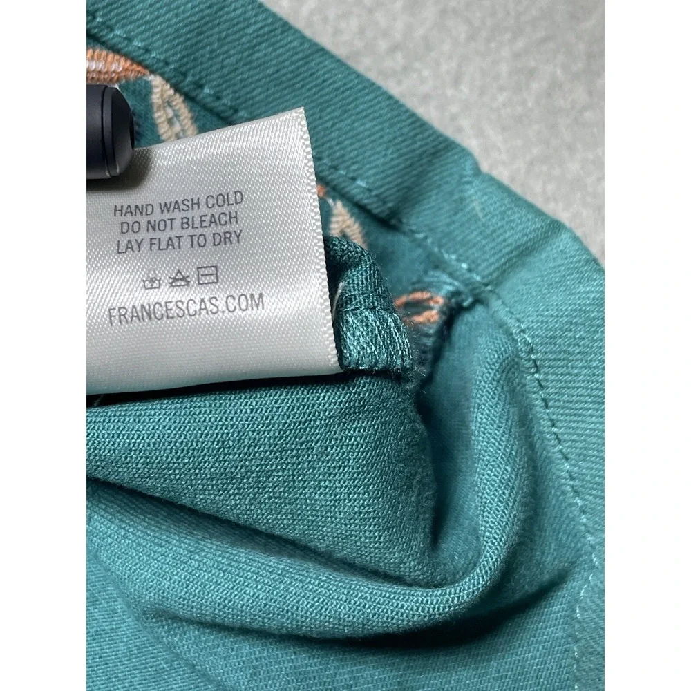 Women's Skirt MED‎ Embroidered Boho Teal Green Stretch Side Zip Colorful Western - Picture 16 of 16